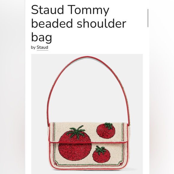 STAUD Handbags - STAUD Tomato Beaded Shoulder Bag